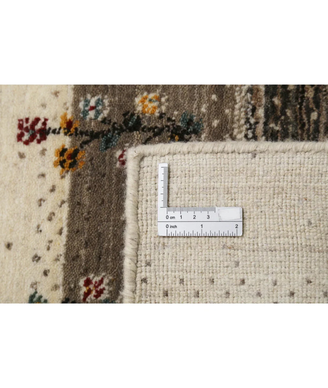 Ivory Indian Oriental Rug 4' 9" x 6' 5" Hand-Knotted | No. AT46863