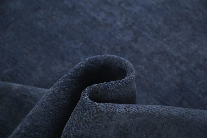 Blue Afghan Overdye Rug 6' 4" x 9' 1" Hand-Knotted | No. AT47077