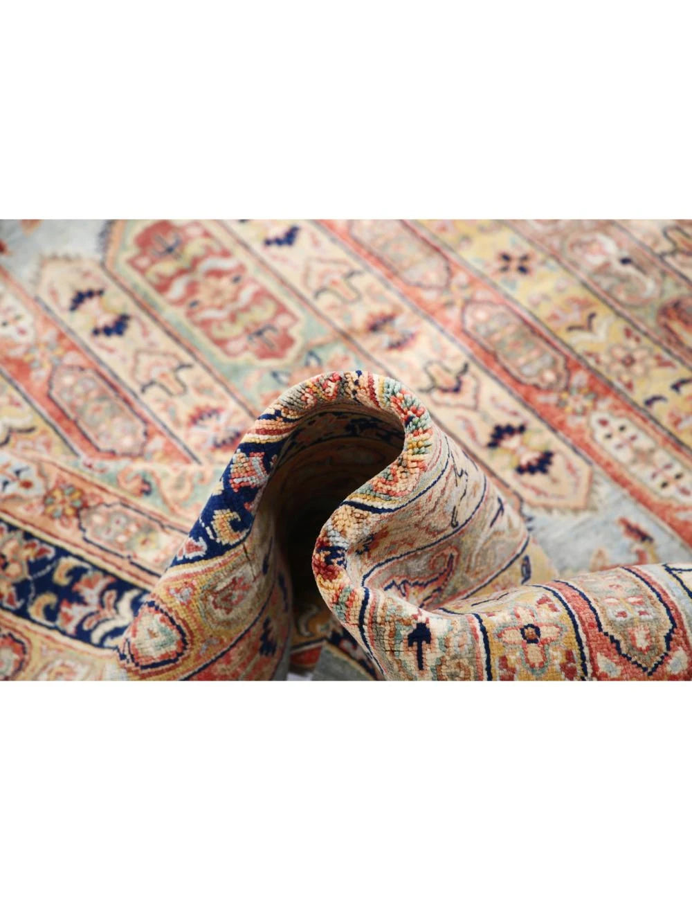 Blue Afghan Shaal Rug 5' 6" x 7' 4" Hand-Knotted | No. AT47127