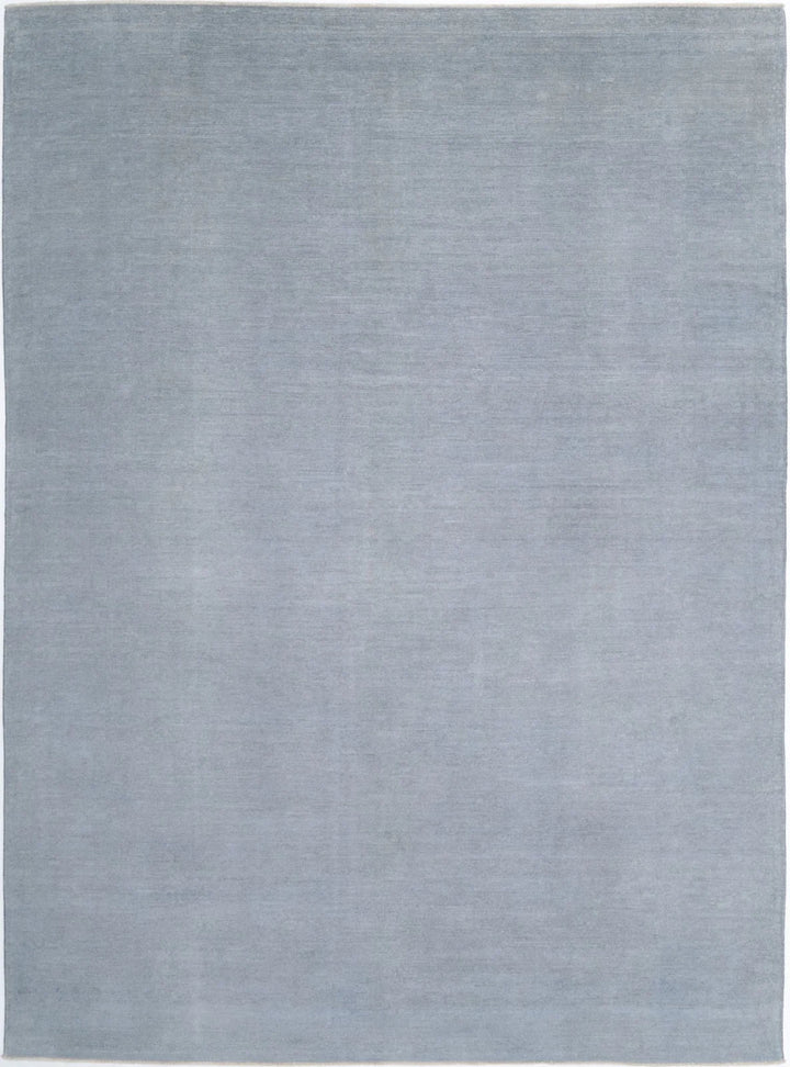 Grey Afghan Overdye Rug 9' 0" x 12' 3" Hand-Knotted | No. AT47139