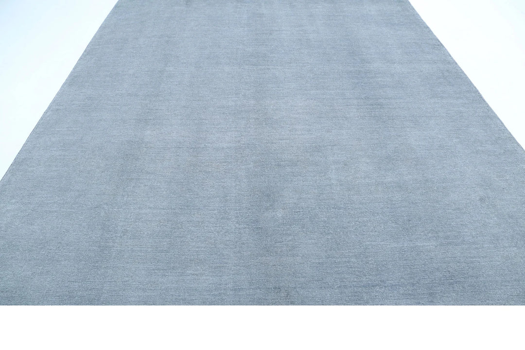 Grey Afghan Overdye Rug 9' 0" x 12' 3" Hand-Knotted | No. AT47139