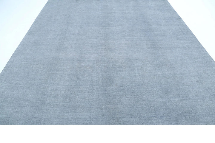 Grey Afghan Overdye Rug 9' 0" x 12' 3" Hand-Knotted | No. AT47139