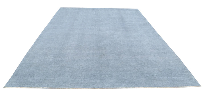 Grey Afghan Overdye Rug 9' 0" x 12' 3" Hand-Knotted | No. AT47139