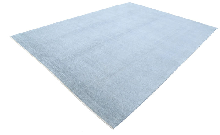 Grey Afghan Overdye Rug 9' 0" x 12' 3" Hand-Knotted | No. AT47139