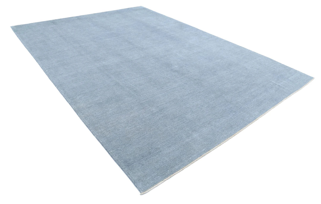 Grey Afghan Overdye Rug 9' 0" x 12' 3" Hand-Knotted | No. AT47139