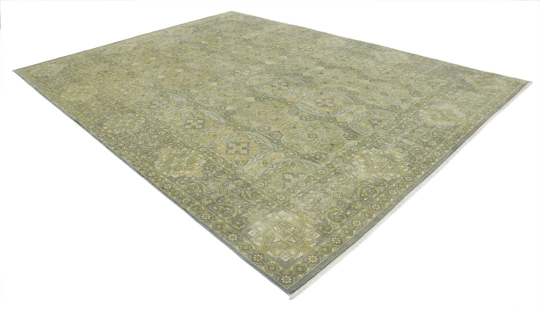 Indian Ziegler Rug 8' 9" x 11' 8" Hand-Knotted | No. AT47179