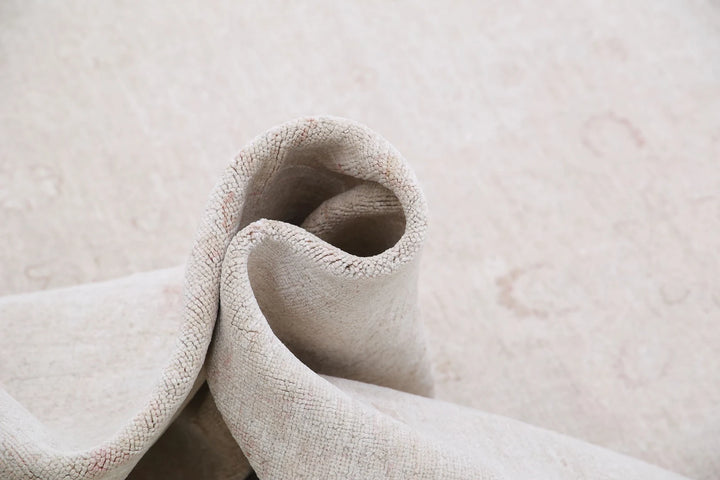 Ivory Afghan Serenity Rug 8' 9" x 11' 3" Hand-Knotted | No. AT47189