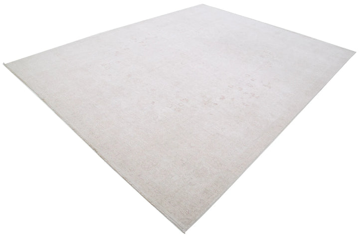 Ivory Afghan Serenity Rug 8' 9" x 11' 3" Hand-Knotted | No. AT47189