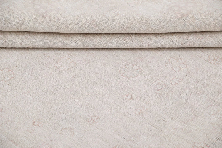 Ivory Afghan Serenity Rug 8' 9" x 11' 3" Hand-Knotted | No. AT47189