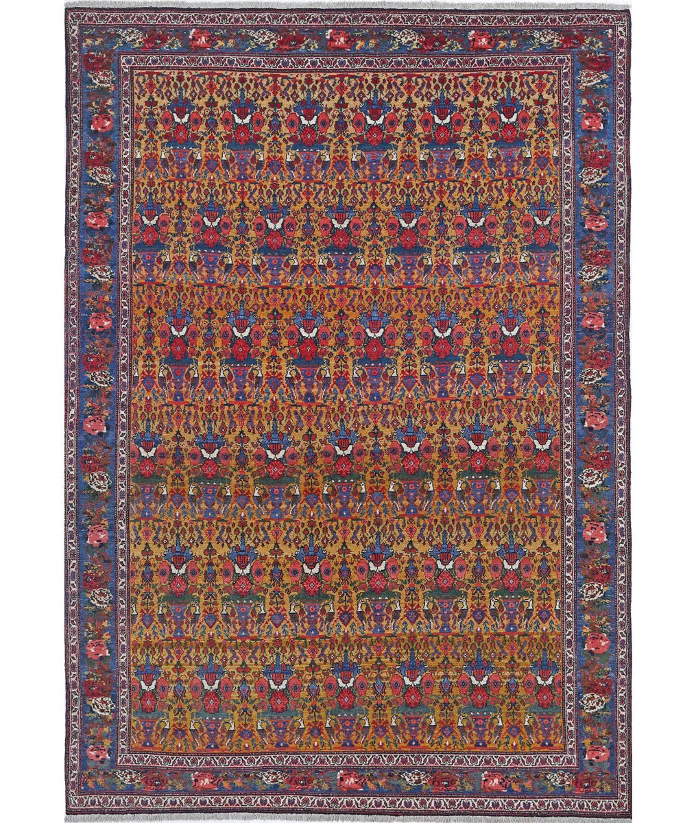 Gold Iranian Oriental Rug 5' 4" x 7' 10" Hand-Knotted | No. AT472362