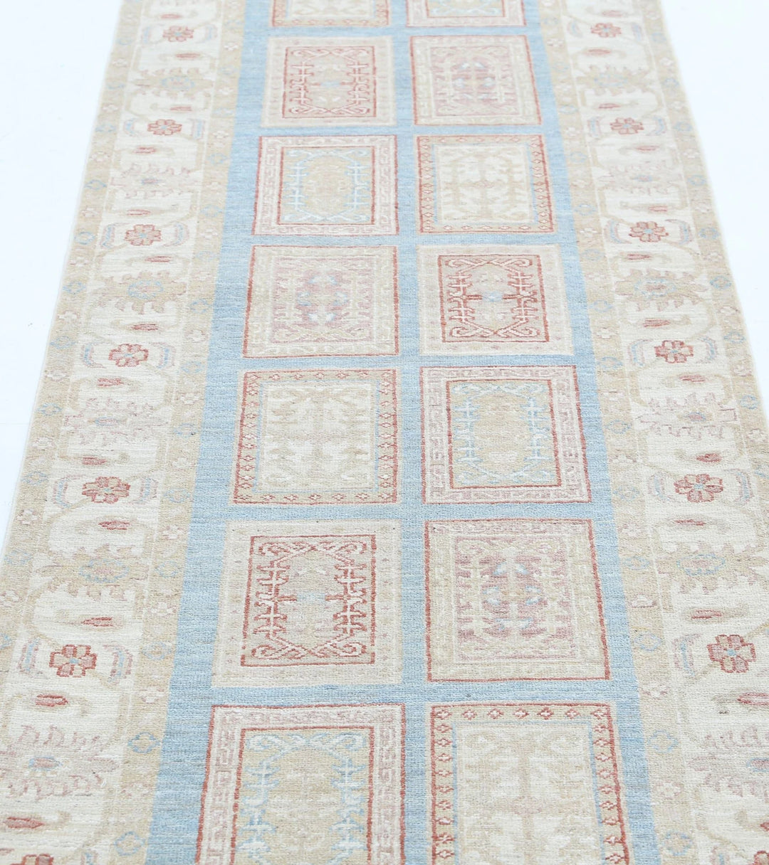 Afghan Serenity Runner Rug 2' 7" x 8' 2" Hand-Knotted | No. AT47246