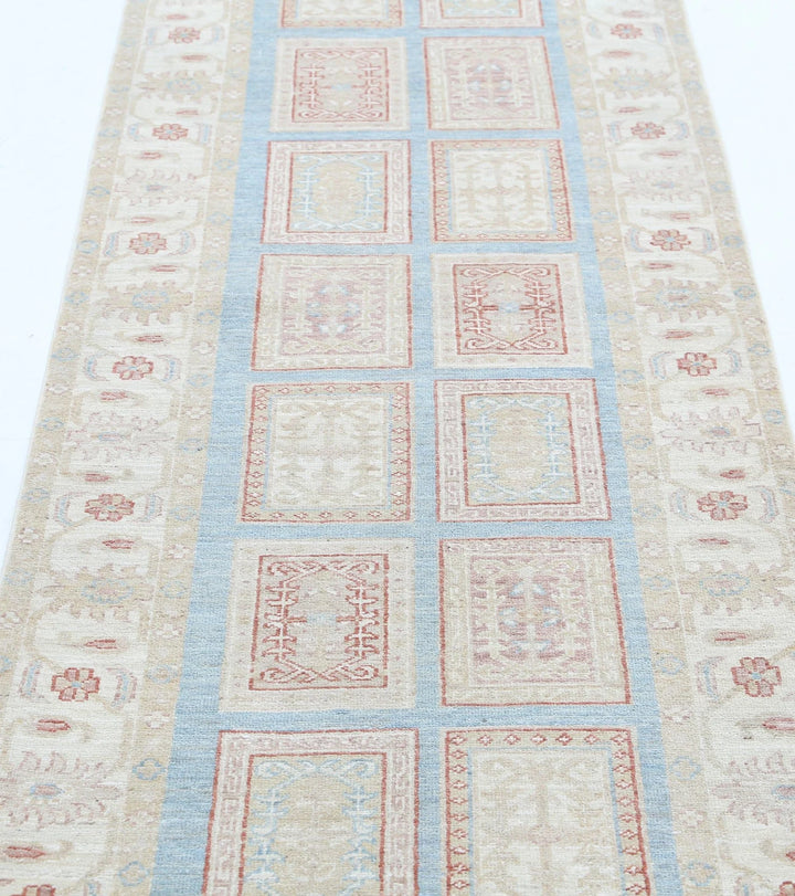 Afghan Serenity Runner Rug 2' 7" x 8' 2" Hand-Knotted | No. AT47246