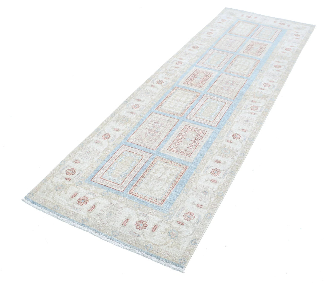 Afghan Serenity Runner Rug 2' 7" x 8' 2" Hand-Knotted | No. AT47246