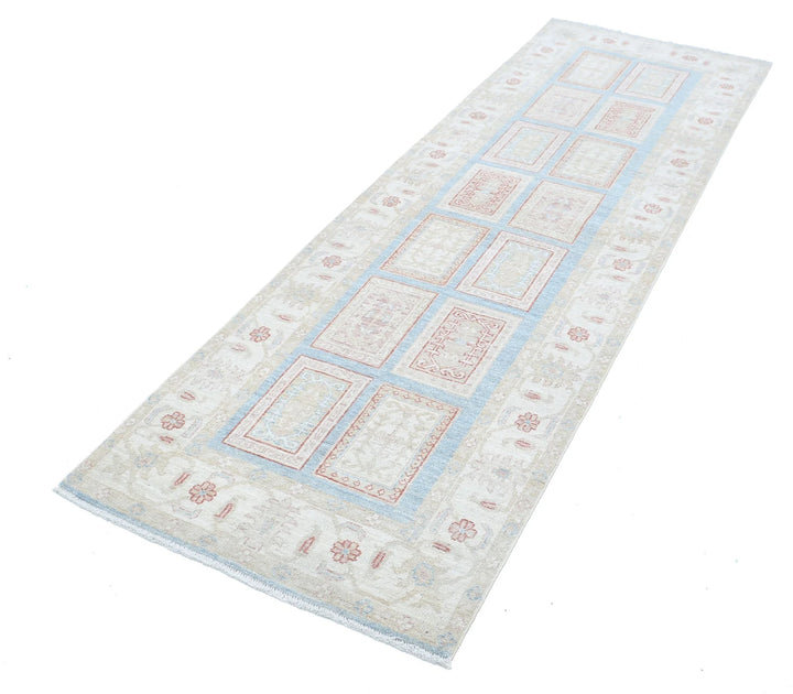 Afghan Serenity Runner Rug 2' 7" x 8' 2" Hand-Knotted | No. AT47246