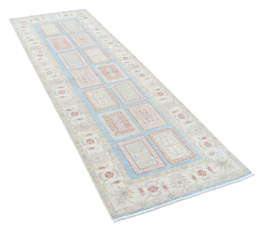 Afghan Serenity Runner Rug 2' 7" x 8' 2" Hand-Knotted | No. AT47246