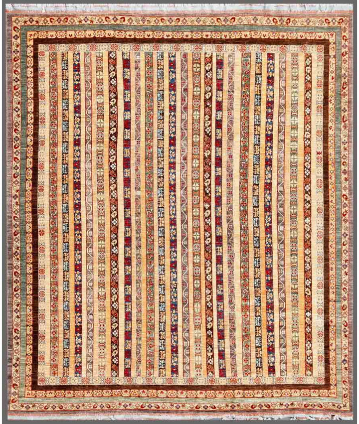 Afghan Shaal Rug 8' 3" x 9' 2" Hand-Knotted | No. AT47251