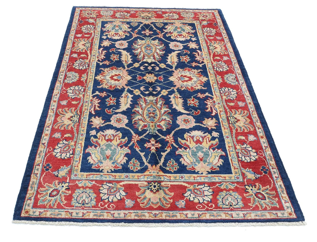 Afghan Ziegler Rug 3' 11" x 6' 6" Hand-Knotted | No. AT47318