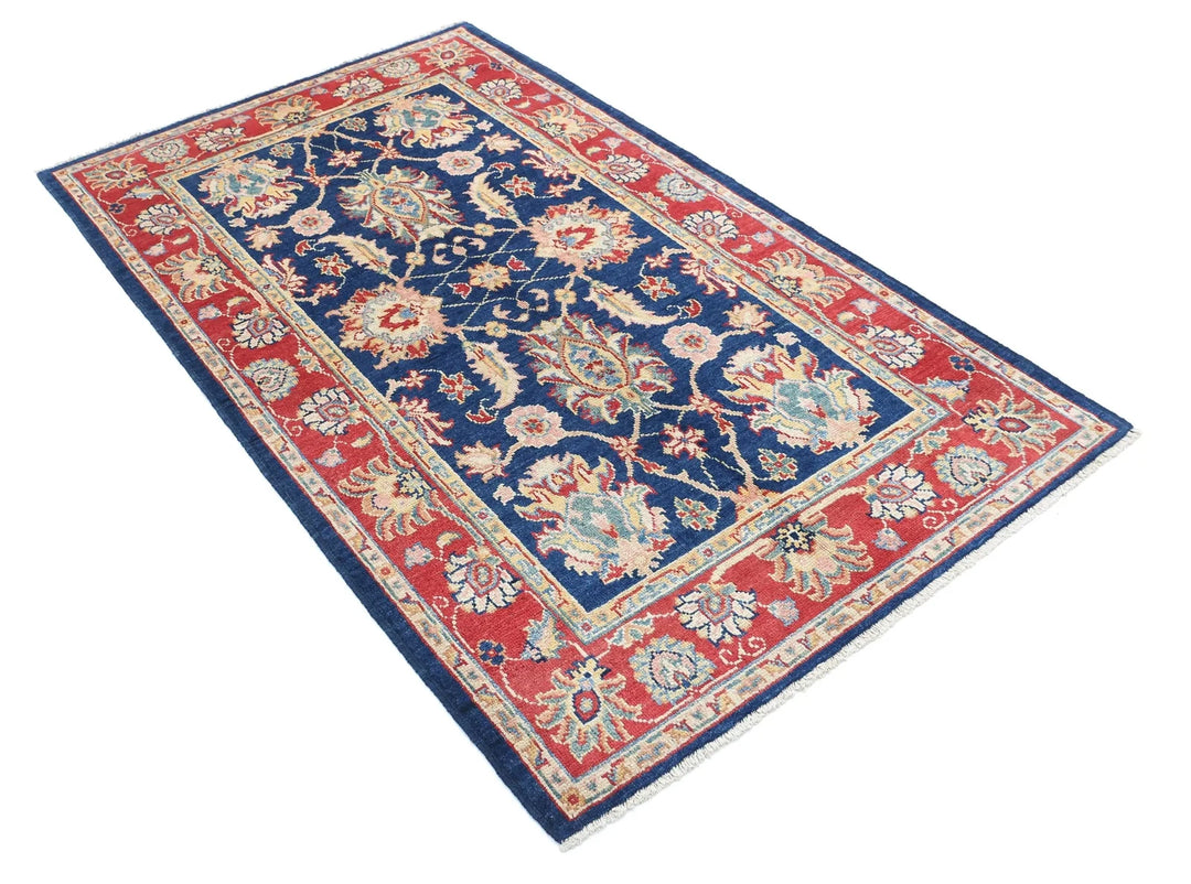 Afghan Ziegler Rug 3' 11" x 6' 6" Hand-Knotted | No. AT47318