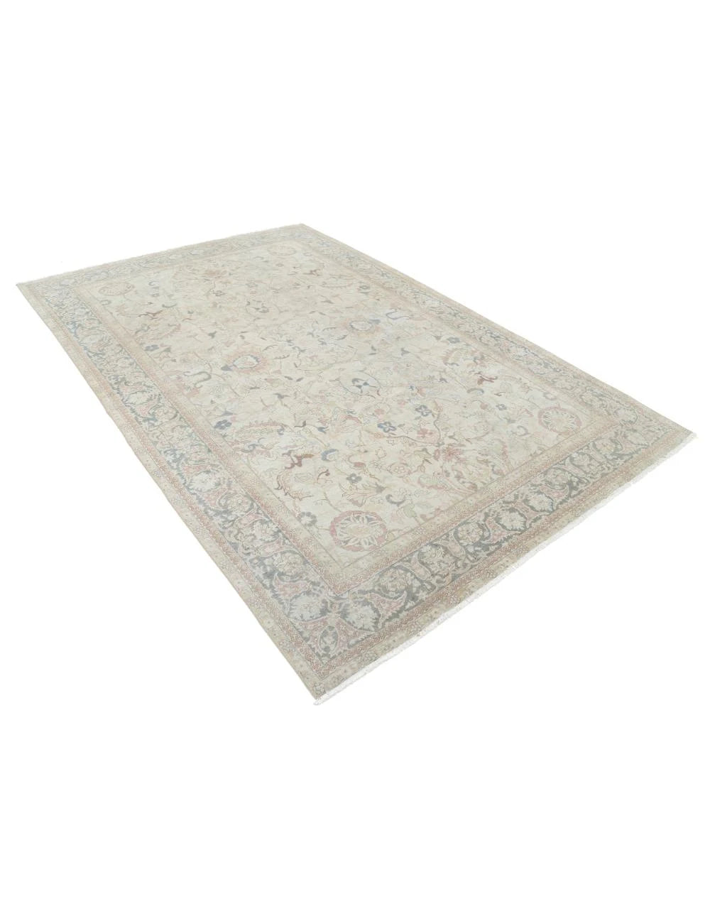 Persian Tabriz Rug 6' 5" x 9' 7" Hand-Knotted | No. AT47325