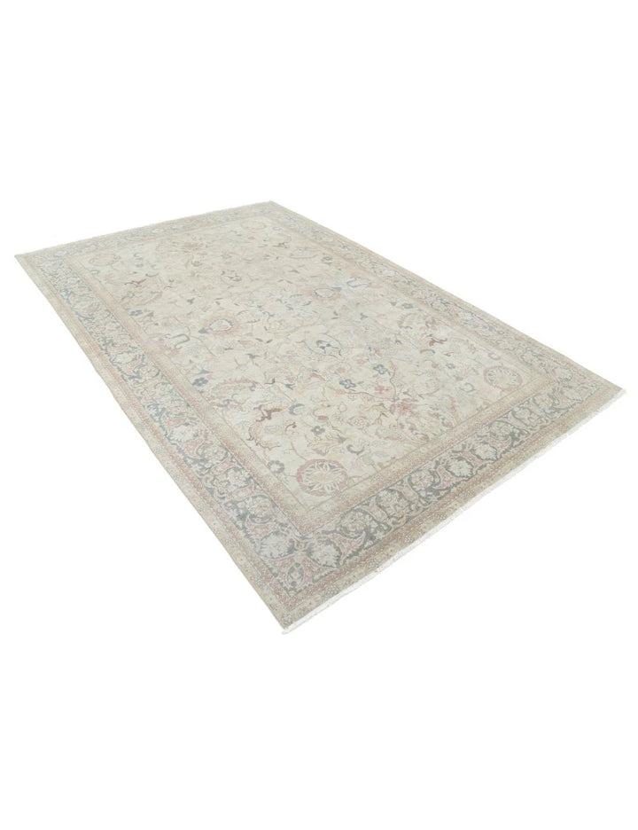 Persian Tabriz Rug 6' 5" x 9' 7" Hand-Knotted | No. AT47325