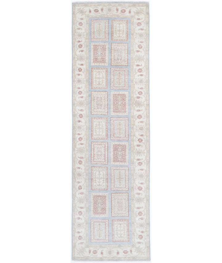Afghan Bakhtiari Runner Rug 2' 9" x 10' 0" Hand-Knotted | No. AT47333
