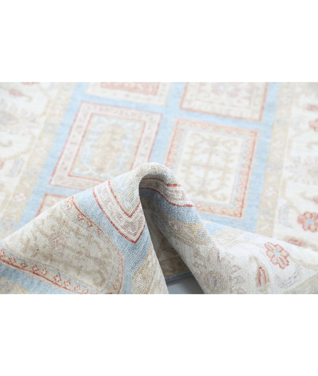 Afghan Bakhtiari Runner Rug 2' 9" x 10' 0" Hand-Knotted | No. AT47333