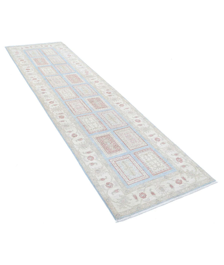 Afghan Bakhtiari Runner Rug 2' 9" x 10' 0" Hand-Knotted | No. AT47333