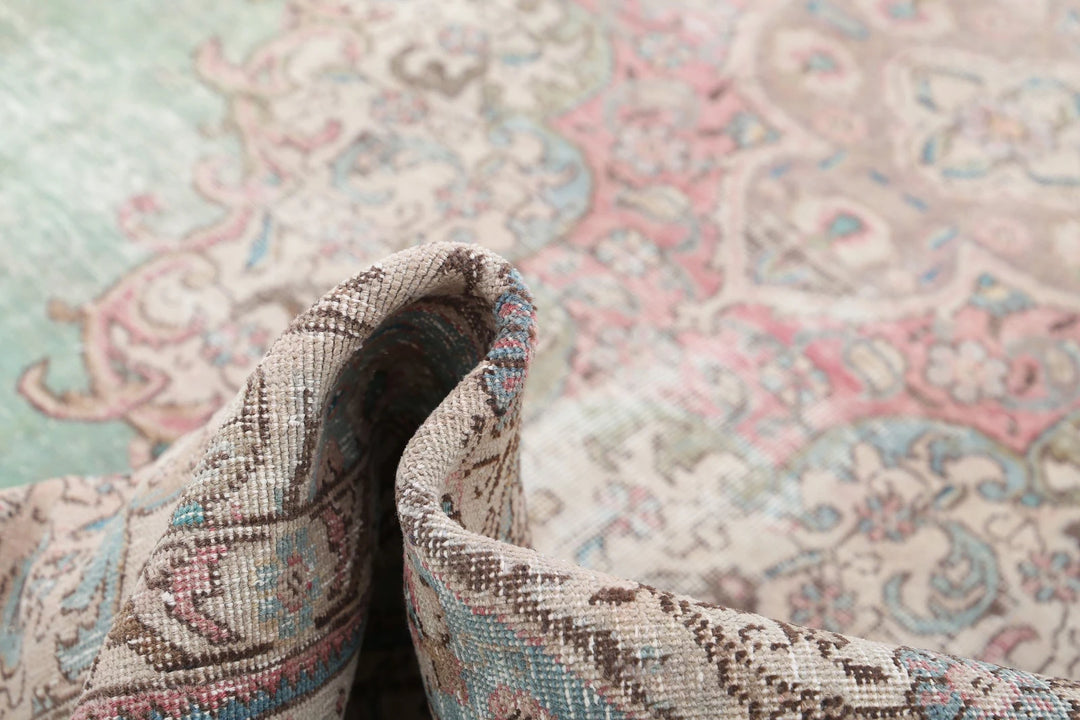 Persian Kerman Vintage Rug 9' 7" x 13' 1" Hand-Knotted | No. AT47339