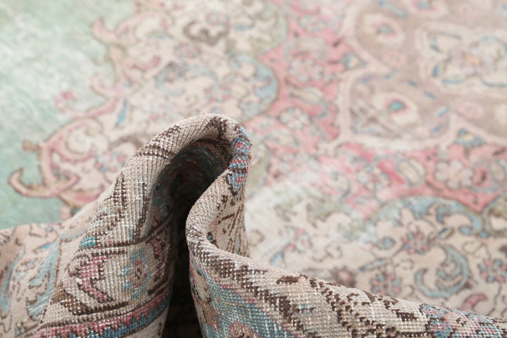 Persian Kerman Vintage Rug 9' 7" x 13' 1" Hand-Knotted | No. AT47339