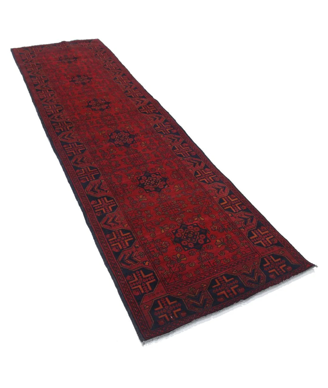 Afghan Khal Muhammadi Runner Rug 2' 9" x 9' 4" Hand-Knotted | No. AT47439