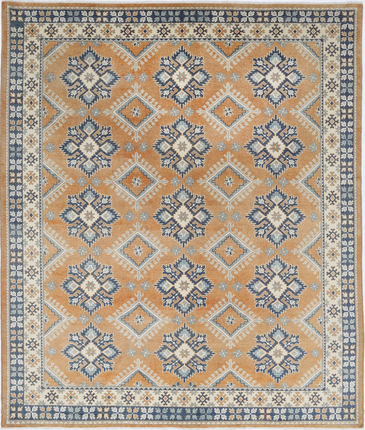 Ivory Afghan Ziegler Rug 8'8" x 10'0" Hand-Knotted | No. AT47441