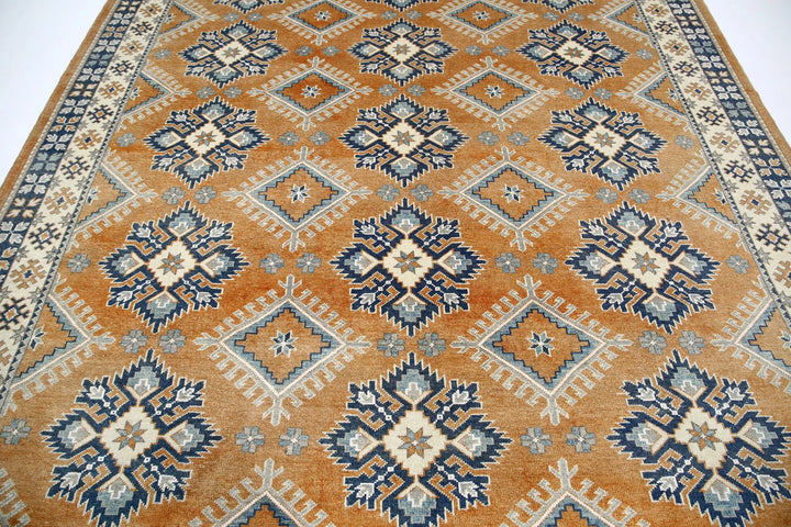 Ivory Afghan Ziegler Rug 8'8" x 10'0" Hand-Knotted | No. AT47441