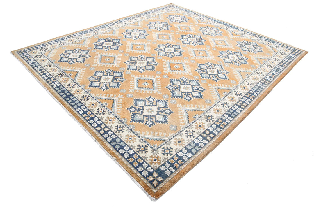 Ivory Afghan Ziegler Rug 8'8" x 10'0" Hand-Knotted | No. AT47441