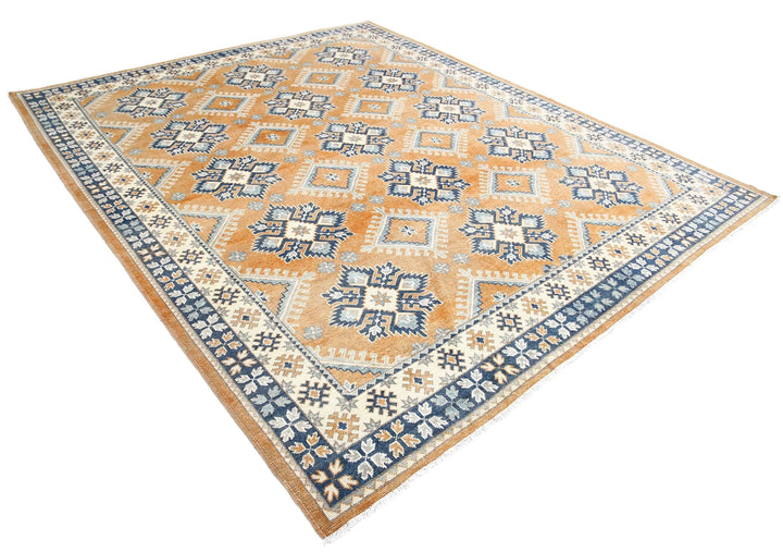 Ivory Afghan Ziegler Rug 8'8" x 10'0" Hand-Knotted | No. AT47441