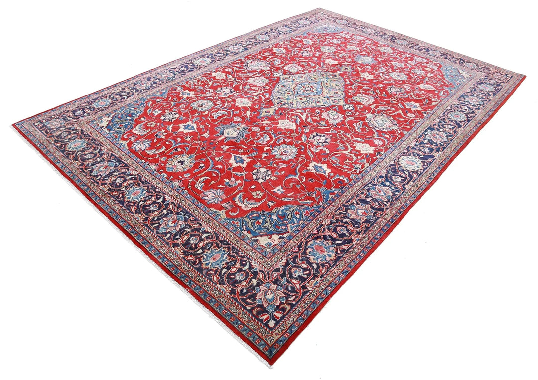 Persian Sarouk Rug 7' 2" x 10' 6" Hand-Knotted | No. AT47481