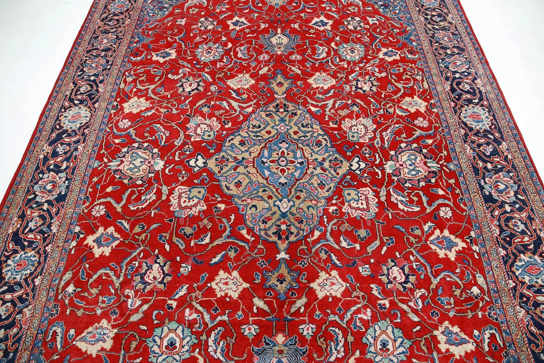 Persian Sarouk Rug 7' 2" x 10' 6" Hand-Knotted | No. AT47481