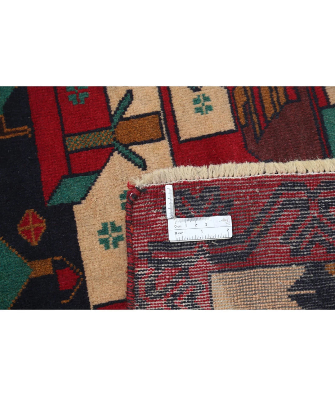 Red Afghan Tribal Rug 2' 8" x 4' 4" Hand-Knotted | No. AT47528