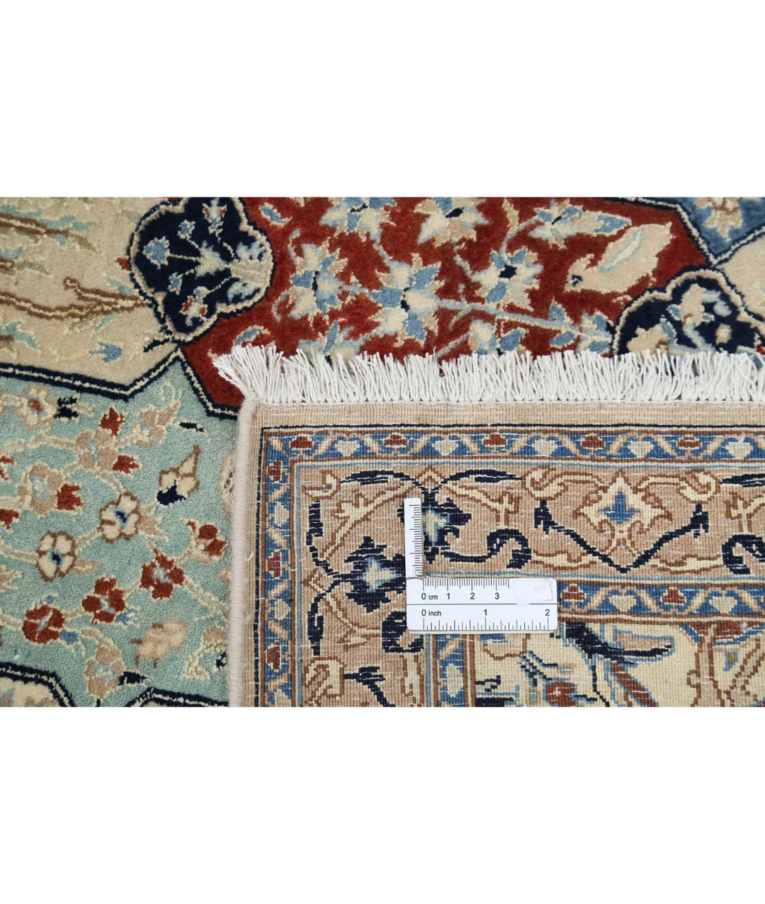 Ivory Persian Nain Rug 5' 11" x 9' 7" Hand-Knotted | No. AT47553