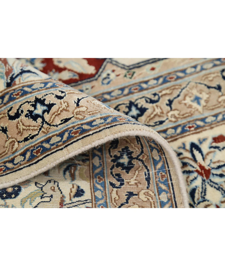 Ivory Persian Nain Rug 5' 11" x 9' 7" Hand-Knotted | No. AT47553