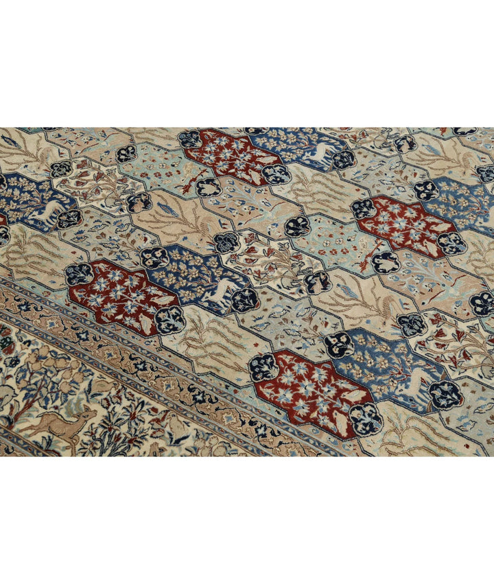 Ivory Persian Nain Rug 5' 11" x 9' 7" Hand-Knotted | No. AT47553