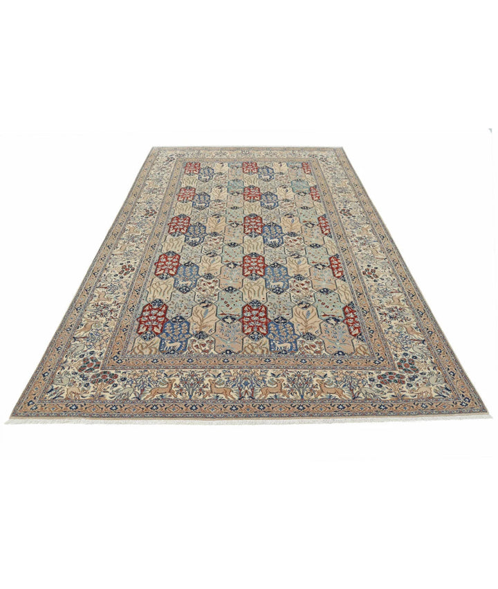 Ivory Persian Nain Rug 5' 11" x 9' 7" Hand-Knotted | No. AT47553