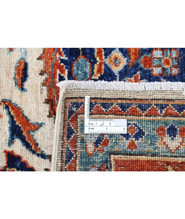 Afghan Heriz Rug 8' 0" x 9' 10" Hand-Knotted | No. AT47689