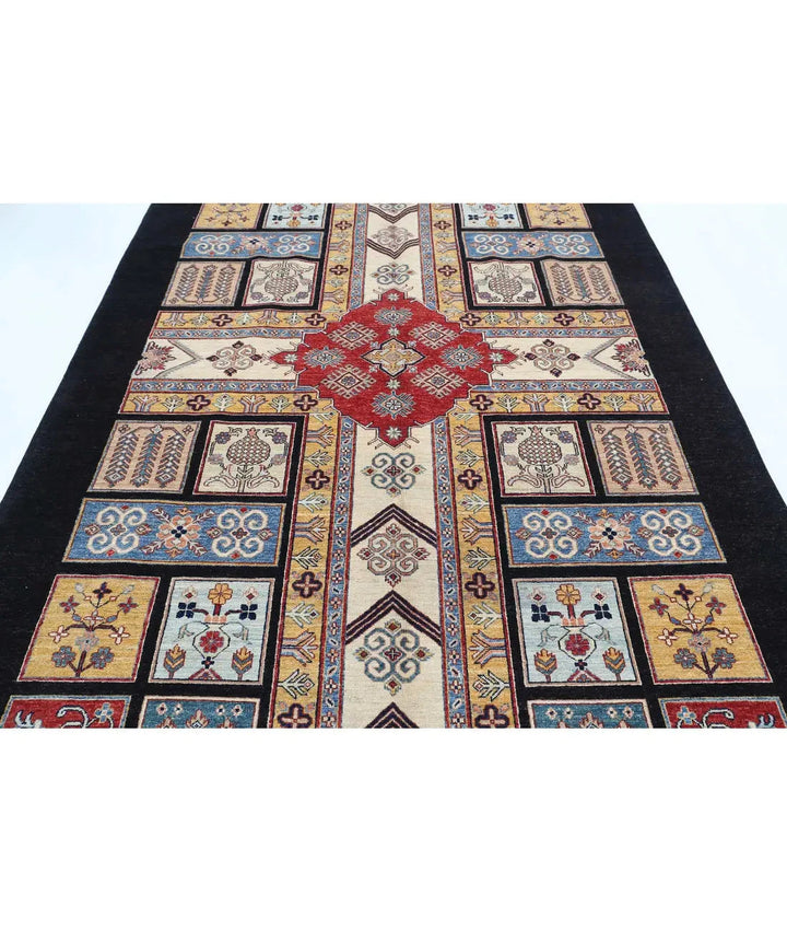 Afghan Bakhtiari Rug 6' 7" x 9' 7" Hand-Knotted | No. AT47744