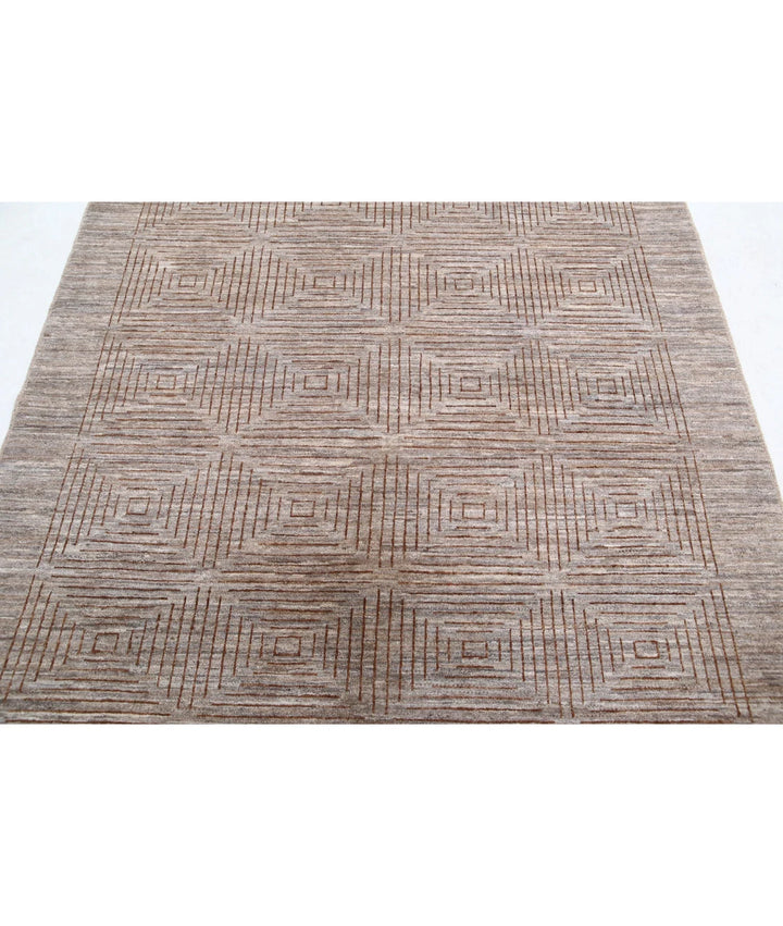 Afghan Modcar Rug 5' 1" x 6' 3" Hand-Knotted | No. AT47820