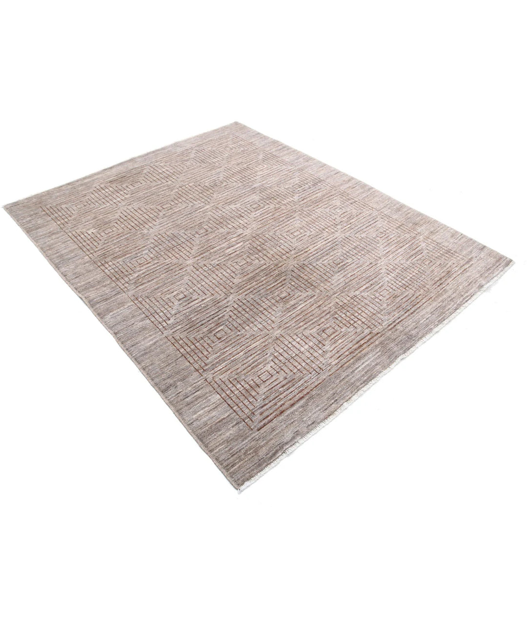 Afghan Modcar Rug 5' 1" x 6' 3" Hand-Knotted | No. AT47820