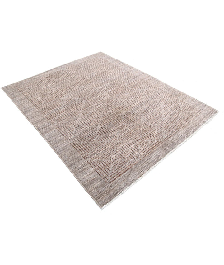 Afghan Modcar Rug 5' 1" x 6' 3" Hand-Knotted | No. AT47820
