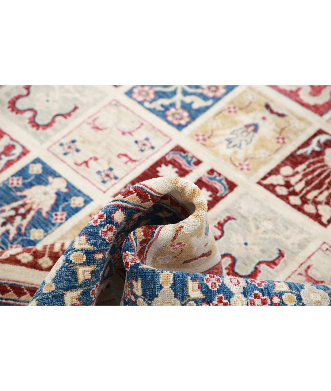 Grey Afghan Bakhtiari Rug 5' 7" x 7' 6" Hand-Knotted | No. AT47919