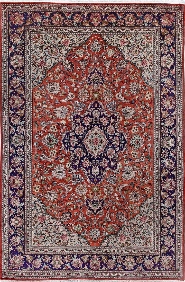 Persian Qum Rug 3' 3" x 4' 11" Hand-Knotted | No. AT47982