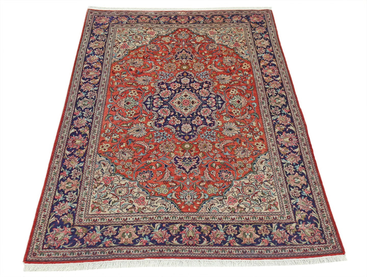 Persian Qum Rug 3' 3" x 4' 11" Hand-Knotted | No. AT47982