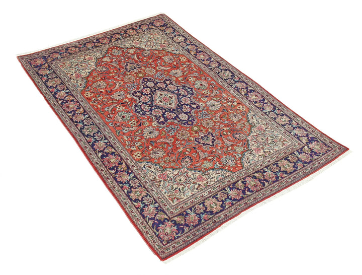 Persian Qum Rug 3' 3" x 4' 11" Hand-Knotted | No. AT47982